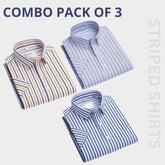 Premium Imported 100% High Quality Striped Shirt | Full/Half Sleeve | With Pocket | (FS-118)