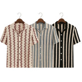 3 Pack Men's Crochet Shirts | Unique Patterns, Ultimate Comfort, Effortless Style| SC-15