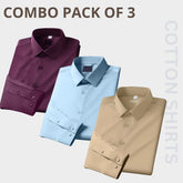Premium Imported 100% High Quality Cotton Formal Men’s Plain/Solid Shirts| Full/Half Sleeve | With Pocket | (FS-141)