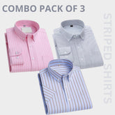 Premium Imported 100% High Quality Striped Shirt | Full/Half Sleeve | With Pocket | (FS-121)