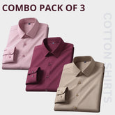 Premium Imported 100% High Quality Cotton Formal Men’s Plain/Solid Shirts| Full/Half Sleeve | With Pocket | (FS-145)
