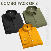 Premium Imported 100% High Quality Cotton Formal Men’s Plain/Solid Shirts| Full/Half Sleeve | With Pocket | (FS-129)