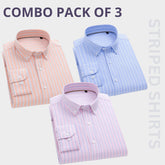 Premium Imported 100% High Quality Striped Shirt | Full/Half Sleeve | With Pocket |(FS-128)