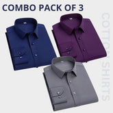 Premium Imported 100% High Quality Cotton Formal Men’s Plain/Solid Shirts| Full/Half Sleeve | With Pocket | (FS-130)