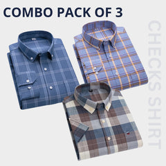 Premium Imported 100% High Quality Check Shirt | Full/Half Sleeve | With Pocket | (FS-151)