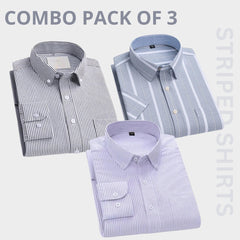 Premium Imported 100% High Quality Striped Shirt | Full/Half Sleeve | With Pocket | (FS-113)
