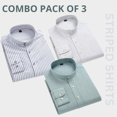 Premium Imported 100% High Quality Striped Shirt | Full/Half Sleeve | With Pocket | (FS-115)