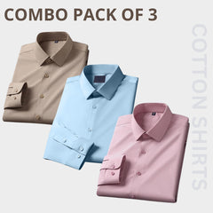Premium Imported 100% High Quality Cotton Formal Men’s Plain/Solid Shirts| Full/Half Sleeve | With Pocket | (FS-136)