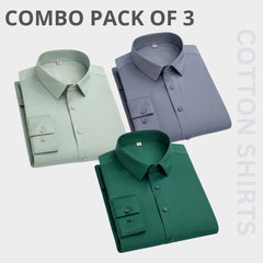 Premium Imported 100% High Quality Cotton Formal Men’s Plain/Solid Shirts| Full/Half Sleeve | With Pocket | (FS-137)