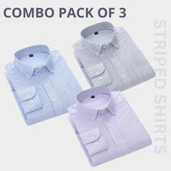 Premium Imported 100% High Quality Striped Shirt | Full/Half Sleeve | With Pocket | (FS-120)